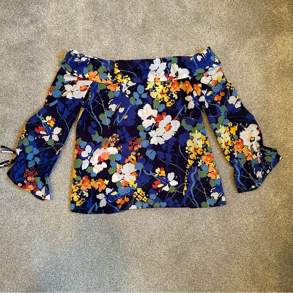 Off the Shoulder Floral Blouse - Banana Republic